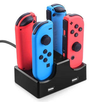 

6 in 1 USB Charger Dock for Nintendo Switch NS Nintend Switch Joycon Joy-con Controller Charging Stand Station