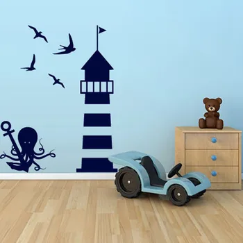 

Lighthouse Wall Sticker Vinyl Stickers Decor Mural Art Living Room Home Decoration Lighthouse Wall Decal
