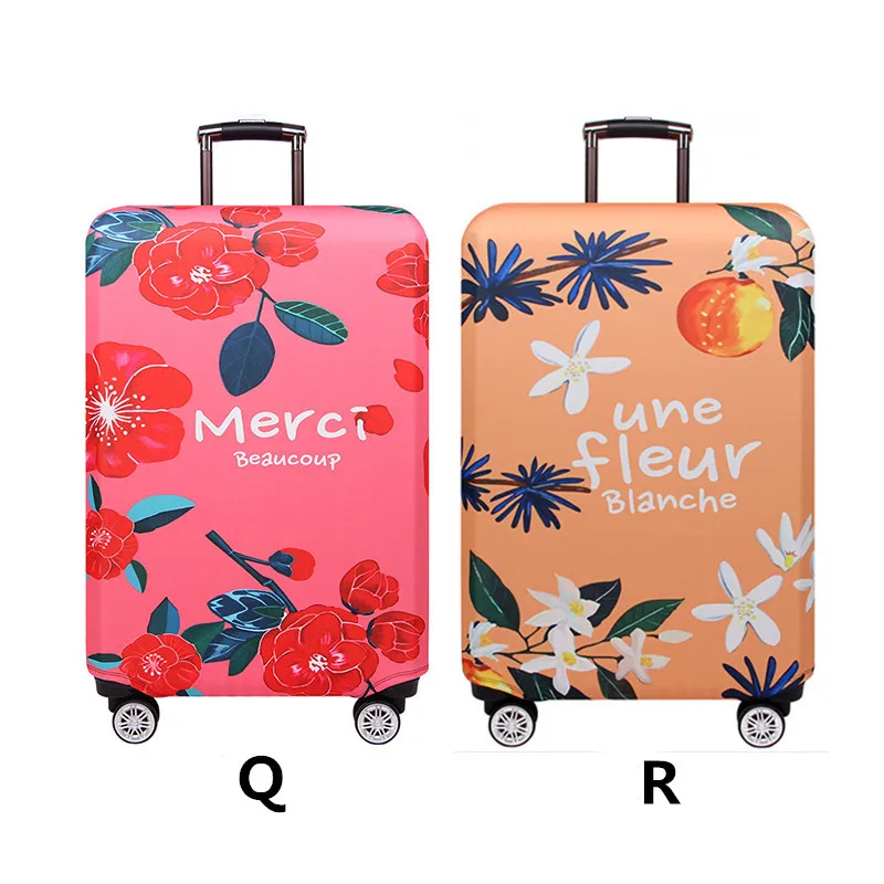 JULY'S SONG Thicken Suitcase Cover For 18-32Inch Suitcase Luggage Protective Cover Travel Trolley Elastic Luggage Cover