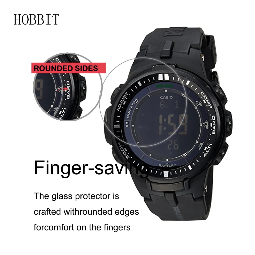 Для casio PRW-3000-1A/30002B SmartWatch 0,3 мм 2.5D 9H прозрачное Закаленное стекло Защитная пленка против царапин для casio 2500