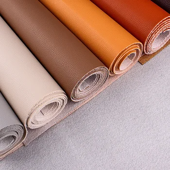 

Lychee Life 45x137cm Litchi Faux Leather Fabric Colored Synthetic Leather for Bags Clothes DIY Sewing Fabric Materials