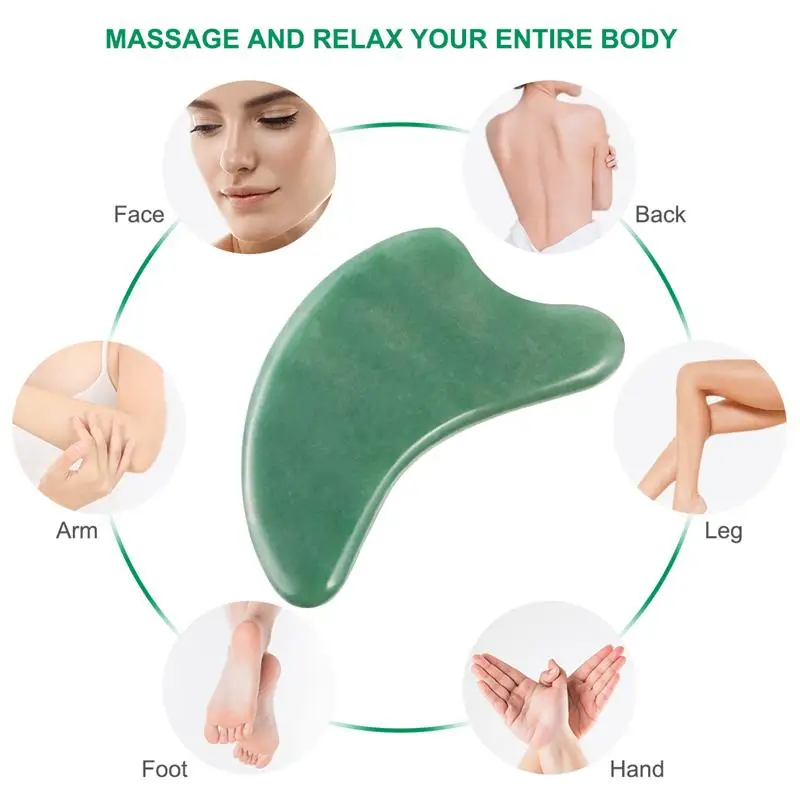 Niceauty Gua Sha доска авантюрин нефрит соскабливание массажный инструмент для спа Акупунктурной Терапии триггер точечное лечение