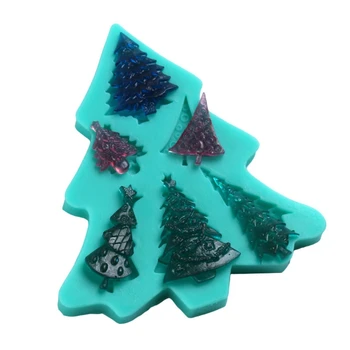 

Christmas Tree Epoxy Resin Pendant Silicone Mold Christmas Tree Soap Molds Tools 72XE