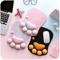 Para o gato bonito pata mouse almofada de mesa de jogos antiderrapante silicone ratos tapete de mesa jogo do computador portátil teclado conjunto