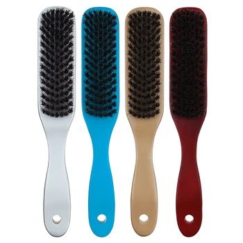 

Men Boar Hair Bristle Beard Mustache Brush Hard Long Handle Comb Styling Accessories Clears Residue & Dandruff All Beard Styles