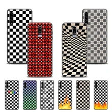 Étui pour samsung Galaxy A905G A51 A71 A10 A20 A20s A20e A10e A10s A50 A6 A7 A8 A9 Plus 2018 Coque arrière Noir et blanc d'échecs boa(China)
