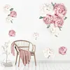 Peony Rose Flowers Print Wallpaper Stickers Art Nursery Decals For Kids Living Room Interior Decoration Decals Wall Sticker ► Photo 1/6