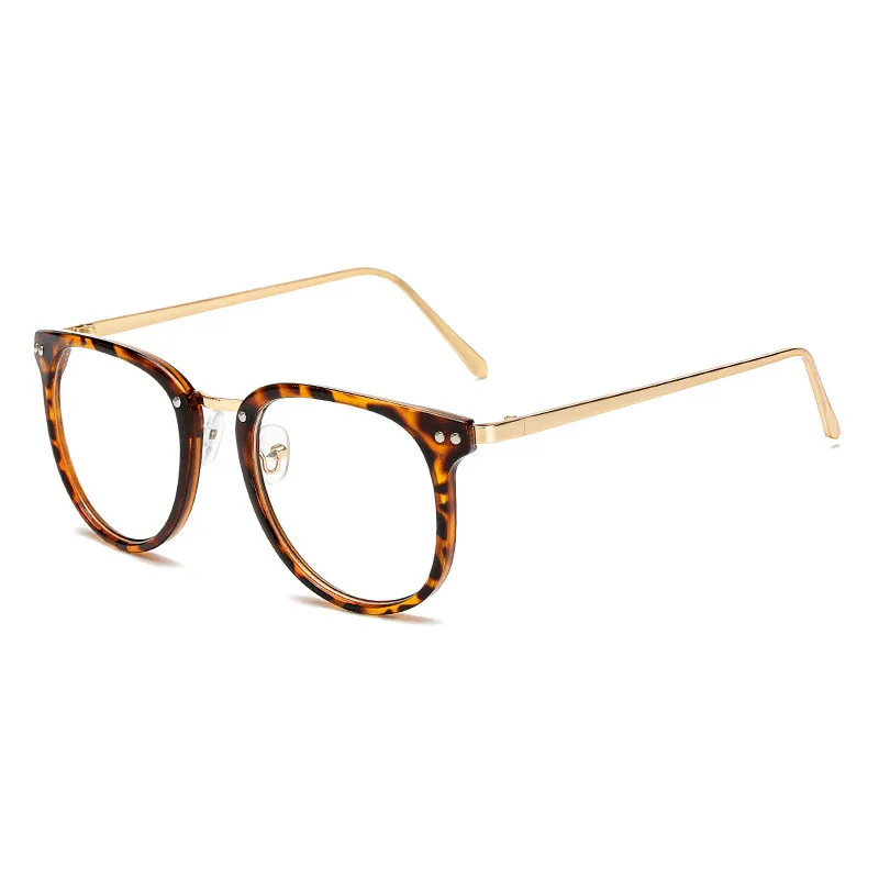 Заклепки очки с квадратной оправой для мужчин и женщин модные прозрачные линзы металлические очки черные коричневые женские оптические очки oprawki okularow