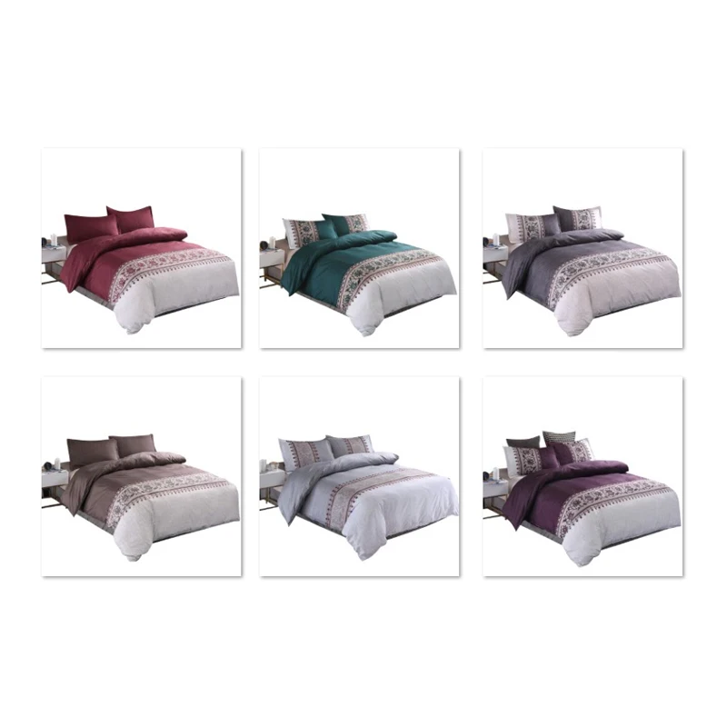 Comforter Bedding Set For Bed 6 Colors Quilt Cover Pillowcase Without Bed Sheet Luxury Printed Duvet Cover Set Bedclothes 2/3pcs