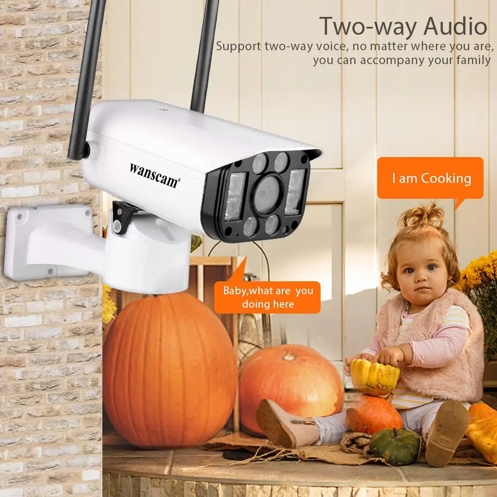 Wanscam K25 PTZ 1080P IP камера 4 Инфракрасный светильник Открытый водонепроницаемый датчик движения Дистанционное управление беспроводной 4X зум безопасности
