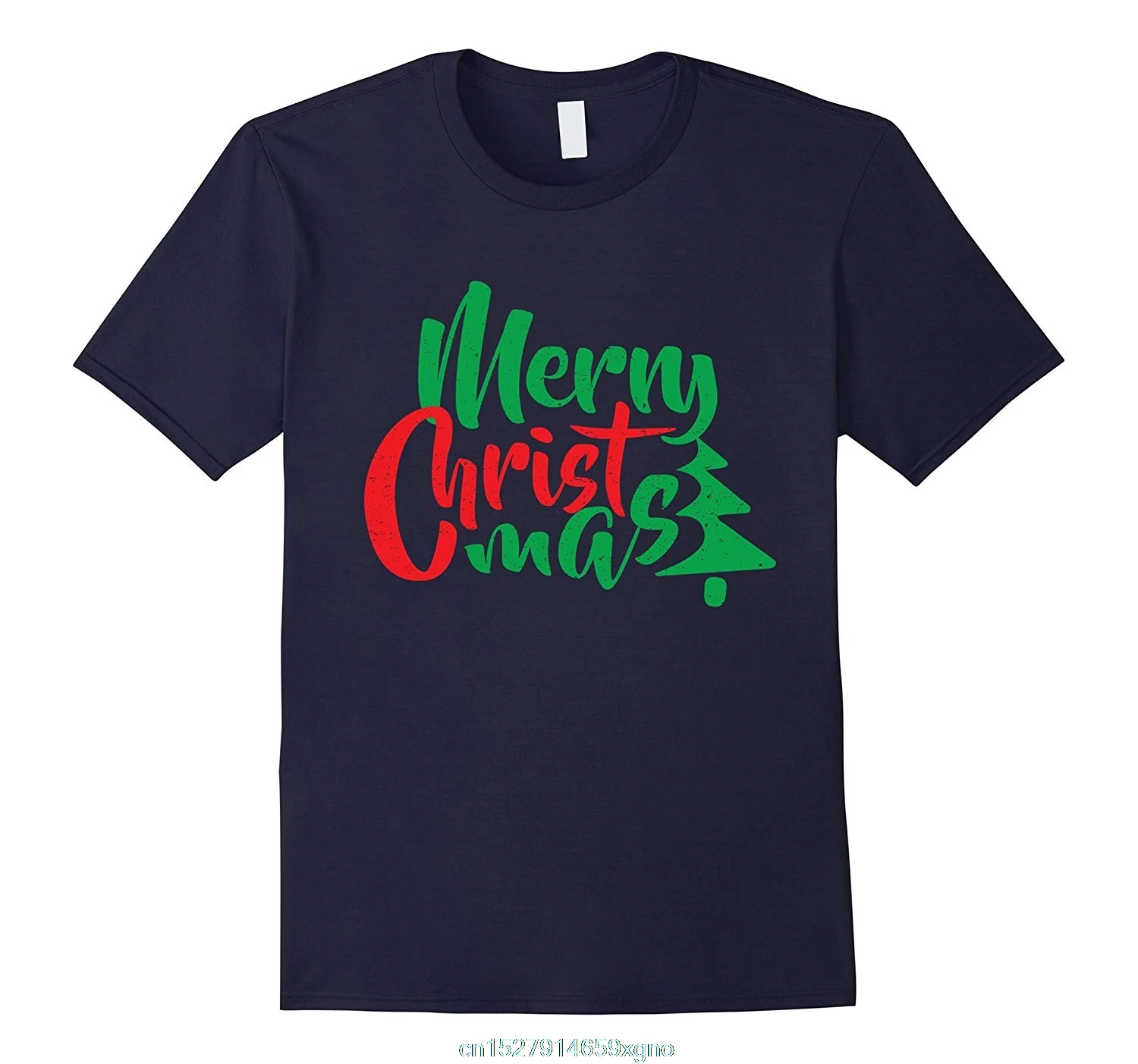 Мужская футболка с принтом хлопковая надписью Merry Christmas Рождественская Happy family и