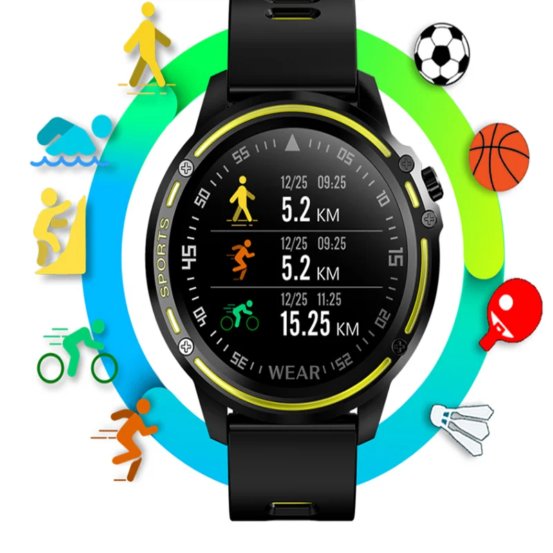 L8 smart watch continuous monitoring heart rate ECG sleep full screen touch color screen