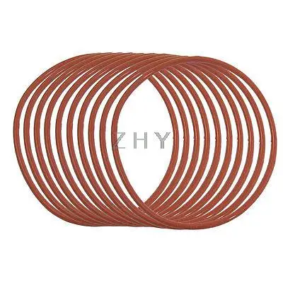 

10 Pcs Red Rubber 60mm x 2mm Oil Seal O Rings Gaskets Washers