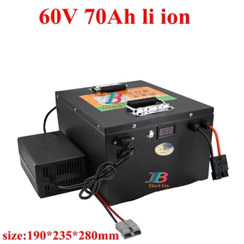 

waterproof 60v 70ah lithium ion bateria BMS li ion for 3500W 2000w Tricycle scooter motorcycle camper bakfiets +10A charger