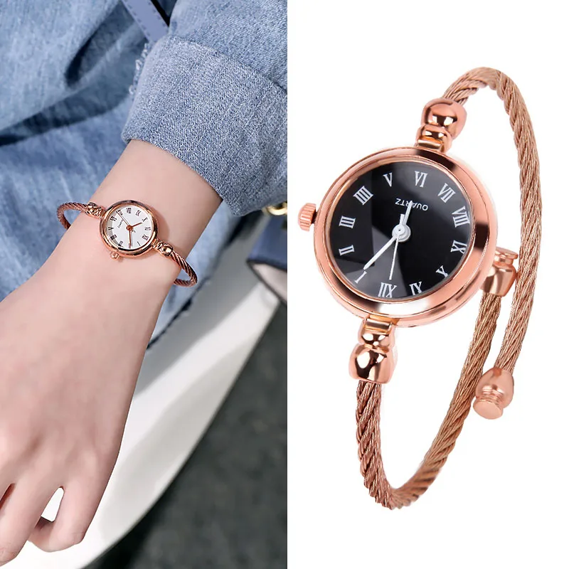 Women Watches Luxury Gold Bangle Bracelet Watches Stainless Steel Retro Ladies Quartz Wristwatches Fashion Casual Women Dress Colck Watch