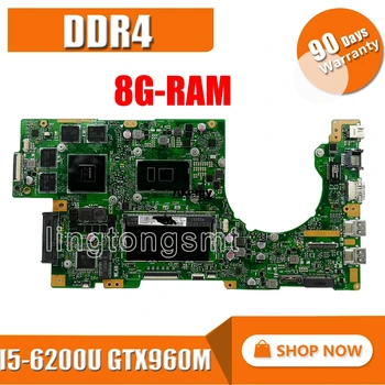 شراءK501UW اللوحة لابتوب For Asus K501UXM K501UQ K501U اللوحة الأصلية DDR4 8G-RAM I5-6200U GTX960M/GTX950M