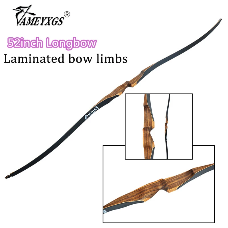 1set 52inch Archery Long Bow 10-30lbs Recurve Bow Handmade Wooden Traditional Hunting Bow Shooting Training Practice Accessoires acme 570 wooden hunting whistle imitating wild duck sound whistle training wild duck whistle