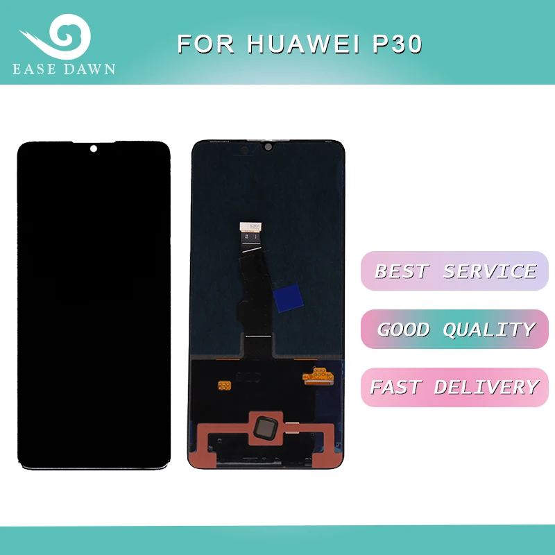 Для huawei P30 ЖК-дисплей AMOLED ЖК-экран+ сенсорная панель дигитайзер сборка для huawei дисплей