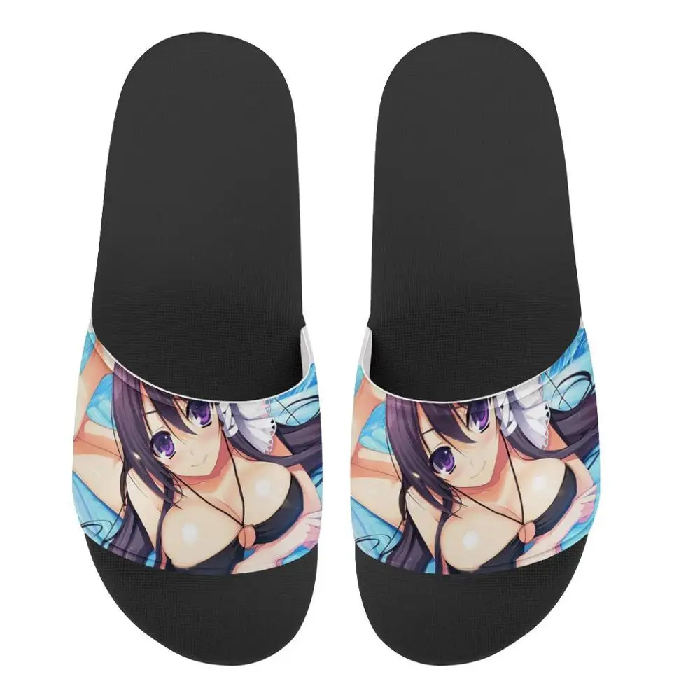 

Custom Image Anime Sexy Girl In Swimsuit Pattern Summer Men Casual Fashion Slides Sandals Outdoor Non-slip Beach Shoes Big Size