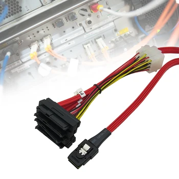 

Mini SAS 36P to 4x SFF-8482 Connectors with 4P Power Cable 1M B88