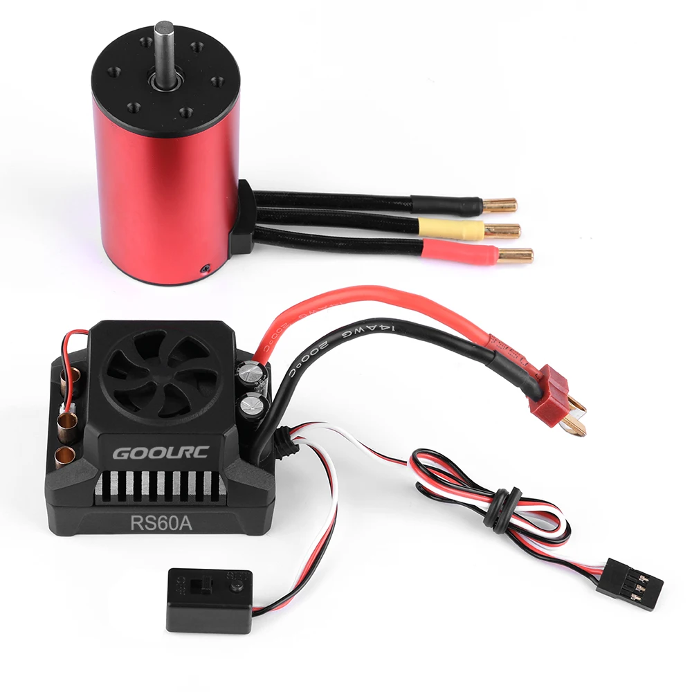 Новейший 3660 3800KV бесщеточный двигатель и 60A бесщеточный брызгозащищенный электронный регулятор скорости ESC для 1/10 RC автомобиля гусеничного грузовика