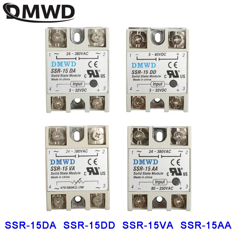 Solid state relay SSR-15 15A VA DA Industrial State Relay Module AA SSR DD SSR-15DA SSR-15VA SSR-15DD with heat sink | Обустройство