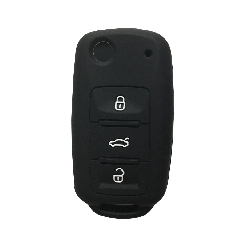 Милая крышка ключа для Vw TSI Jetta Passat Beetle Polo Bora 3 кнопки дистанционного управления Флип брелок, брелок для автомобиля, чтобы найти ключи