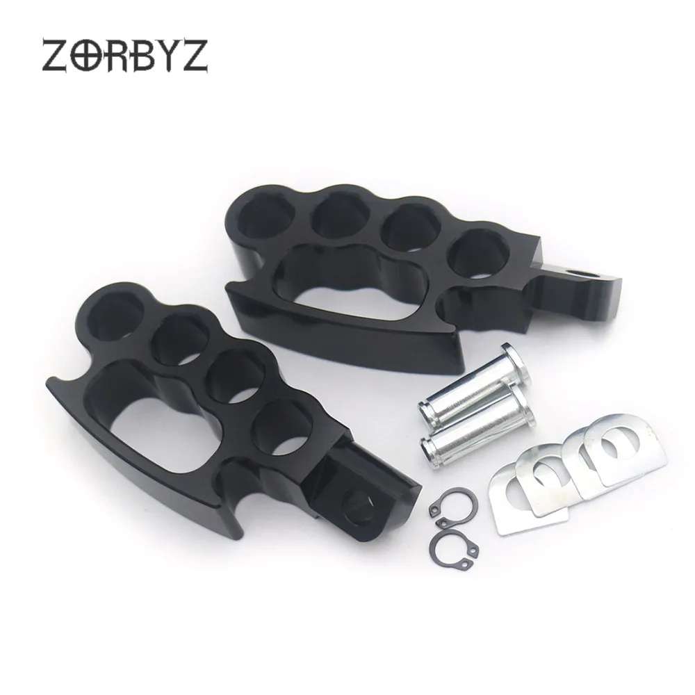 ZORBYZ 1 пара Черный Летающий костяшки опорные подножки на заказ педаль с монтажным