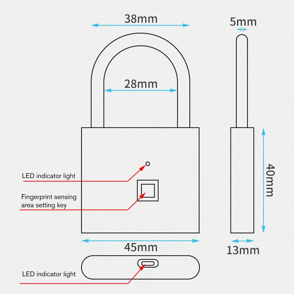Безопасность Keyless USB Перезаряжаемый дверной замок отпечаток пальца умный замок Быстрый разблокировка цинковый сплав металлический саморазвивающийся чип