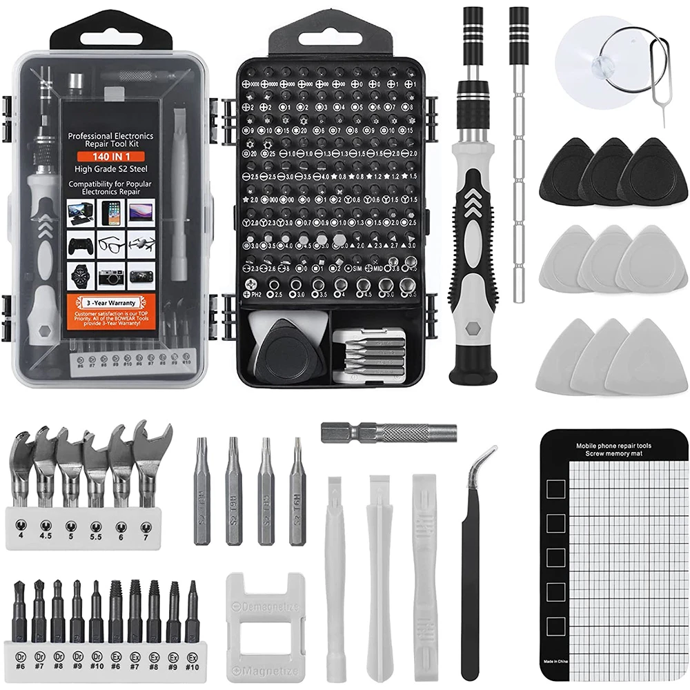 Wozobuy Precision Screwdriver Set,repair Tool Kit 140 In 1with 118 S2