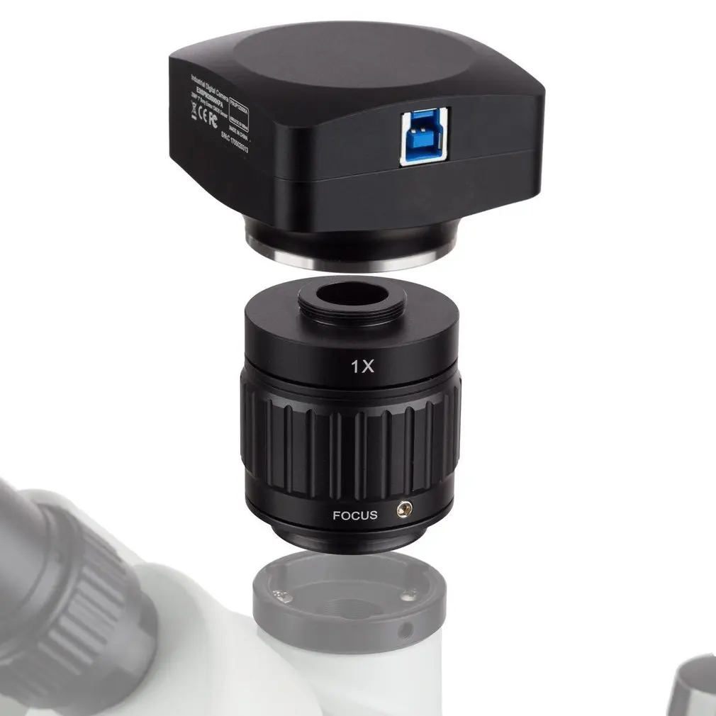 0.1X Adjustable Microscope Camera Coupler C-Mount Adapter with CX Photo-port For stereo microscope Universal Adapter