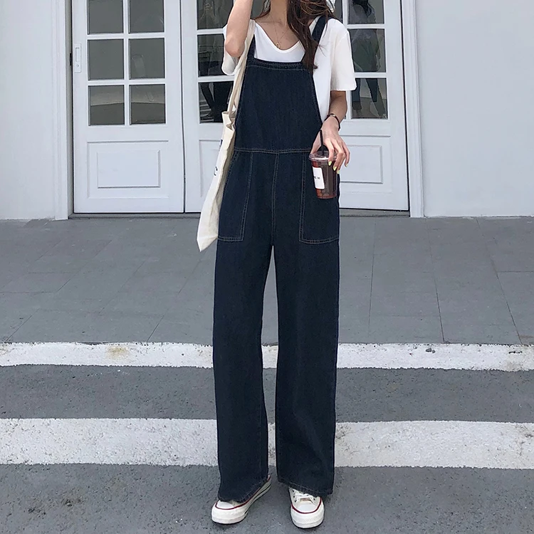 Qooth Vintage High Waist Jeans Overalls Women Big Pockets Denim Romper Ladies Wide Leg Harem Jumpsuits Capri Jeans QH2370 Qooth Vintage High Waist Jeans Overalls Women Big Pockets Denim Romper Ladies Wide Leg Harem Jumpsuits Capri Jeans QH2370