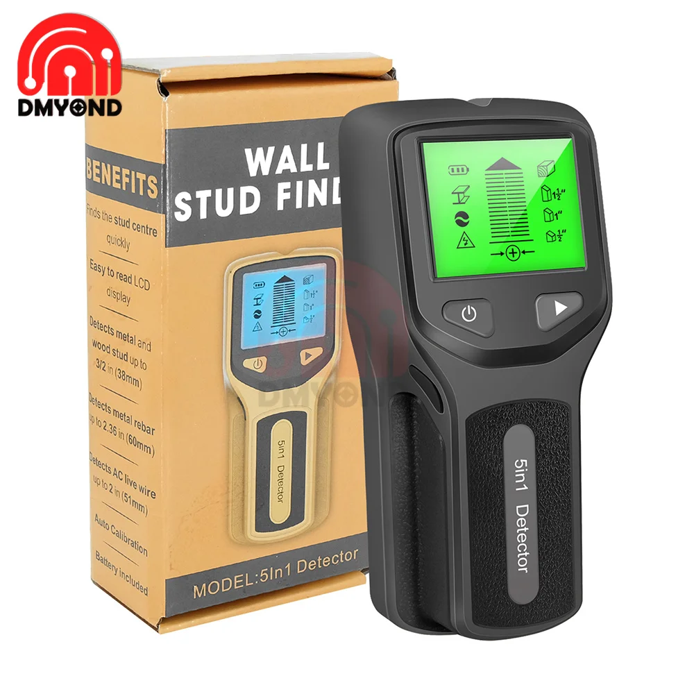 5 In 1 Stud Electronic Wall Detector Finders Multifunctional Handheld Metal Detector Metal Stud Wood Finder Measuring Instrument 2