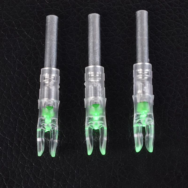 6pcs Hunting Archery Arrow ID6.2mm Shaft LED Lighted Nocks Automatically Lighted Bow String Activated LED lighted Nock