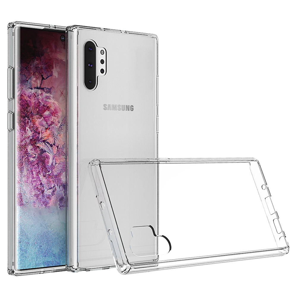 Для samsung Galaxy Note 10 Plus чехол S10 Note 9 8 S9 S8 S10e 5G ударопрочный Жесткий Тонкий чехол для задней панели прозрачный защитный чехол