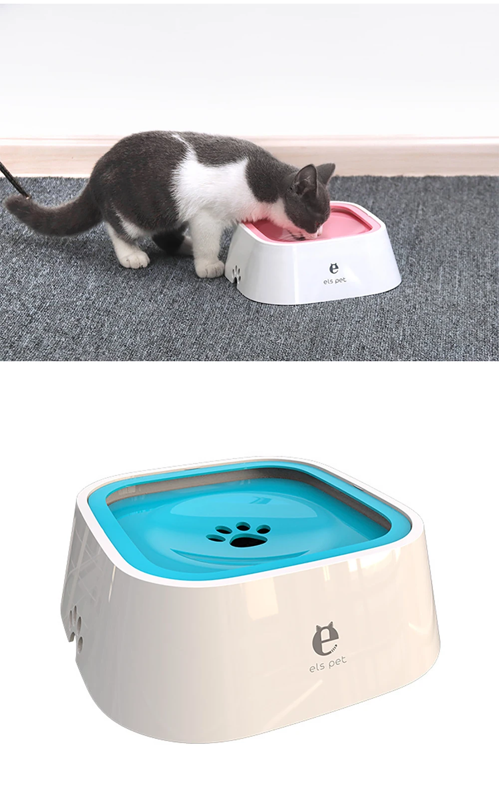 Dog Water Bowl Portable Car Floating Bowl No Dripping Splash-Proof Water No Wet Mouth Pet Bowl Healthy Non-Toxic Pet Bowl