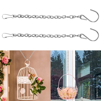 

2pcs Hanging Chains for Flower Pot Basket Bird Feeders Planters Lanterns Ornaments Garden Plant Hangers