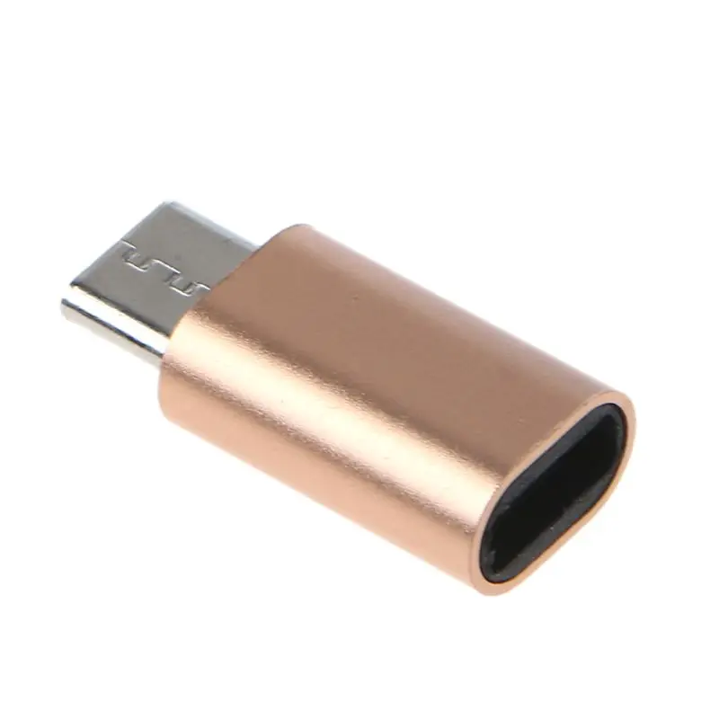 Gold Металлический USB C type C конвертер «Мама-папа» удлинитель Зарядка адаптер для samsung Xiaomi huawei htc Android мобильный телефон - Цвет: Gold