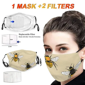 

Mascarilla Printed Mouth Mask Adult Windbreak Mouth Cover Outdoor Riding Keep Mask Pm2.5 Activated Carbon Mouth Caps Washable