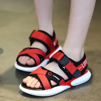 

Boys Sandals kids Shoes Summer Children Beach Shoes Sports Soft Non-slip soft Shoes Casual baby Leather Rubber Sandals