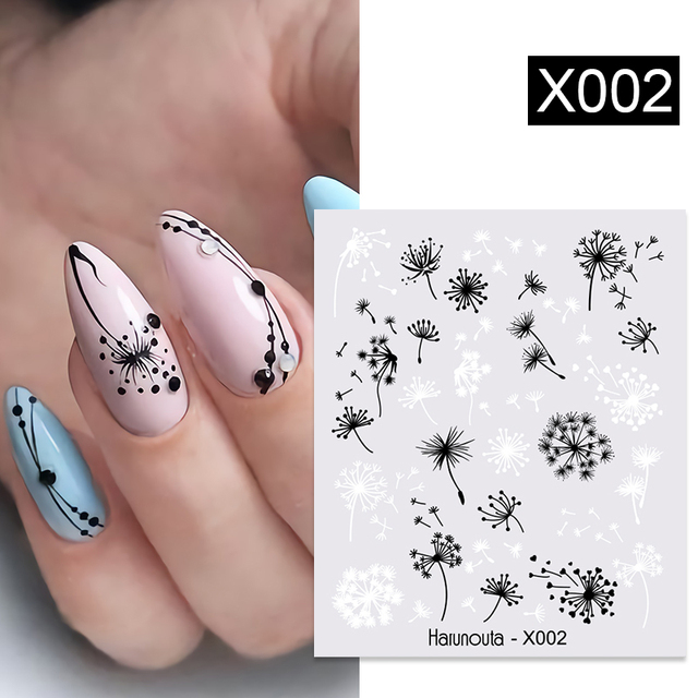 1 Sheet Nail Water Decals Transfer Lavender Spring Flower Leaves Nail Art Stickers Nail Art Manicure DIY