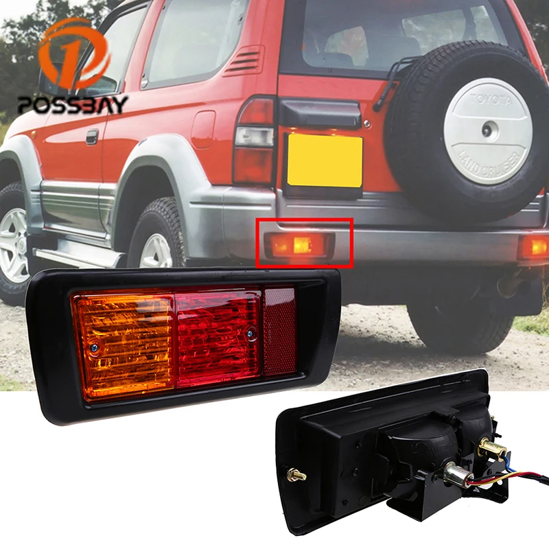 POSSBAY заднего бампера Туман светильник для Toyota Land Cruiser Prado (90) 1997 1998 1999 2000 2001 2002