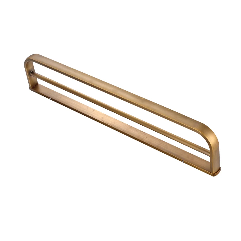 

MADICA 13*4*61cm Double Towel Bars For Shower Room Towel Rack Vintage Brass Toallero Metal Nail Bronze Towel Rack Hanger
