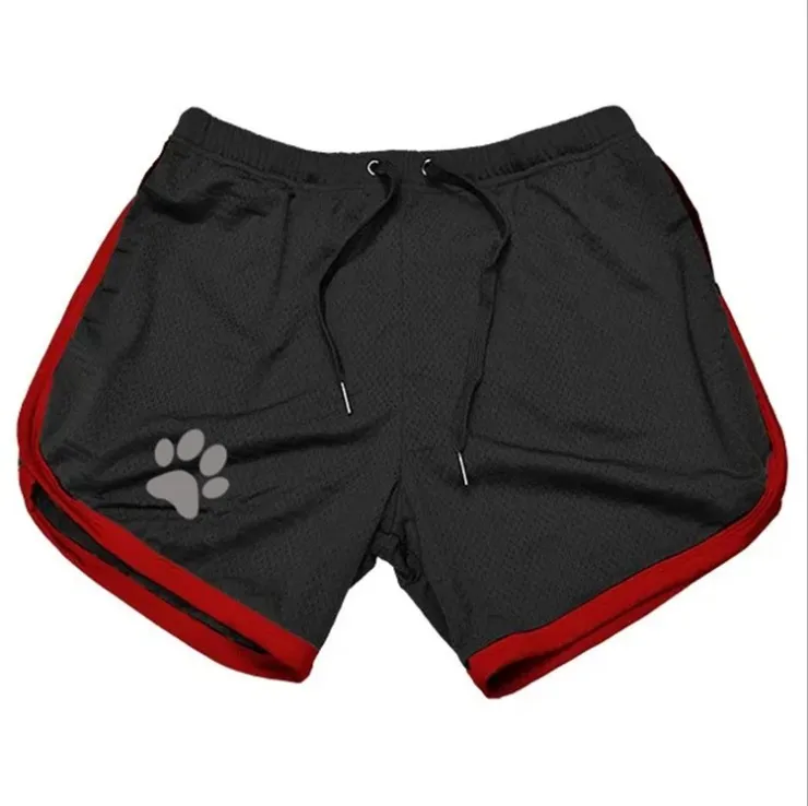 Black red edge Мужские спортивные шорты, мужские шорты для фитнеса, летние, быстросохнущие, повседневные, дышащие шорты, мужские, для бега, тренировки, пляжа, 22 вида цветов - Цвет: Black red edge