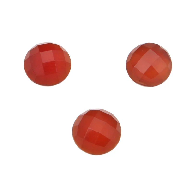 

5 шт. натуральный минеральный камень красный агат купол Кабошоны граненые круглые 10 мм аксессуары для DIY изготовления ювелирных изделий Кол...