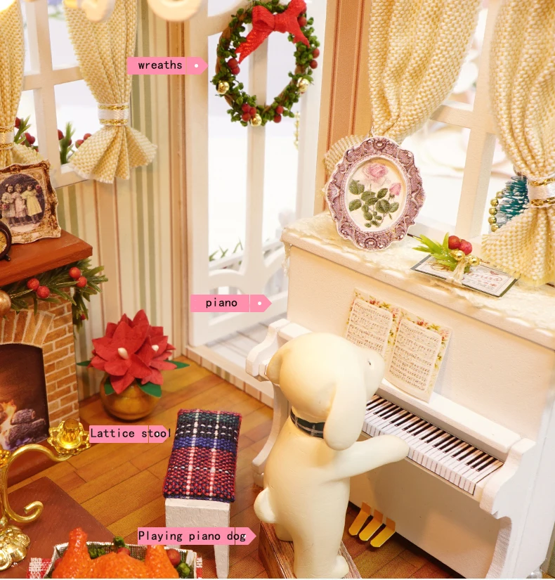 Holiday Time DIY 3D Retro American Style Dollhouse
