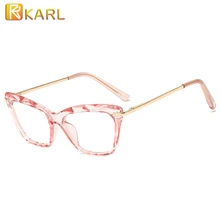 Ретро квадратные розовые прозрачные очки, женские оптические очки, оправа для очков, модные компьютерные очки, оправа для женщин, прозрачные очки