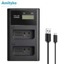 LP-E10 Battery Charger LED Dual Camera Charger for Canon EOS FZ100 LP-E5 LPE6 LP-E8 LP-E12 LP-E17 F970 FW50 W126 Digital Camera lp a650