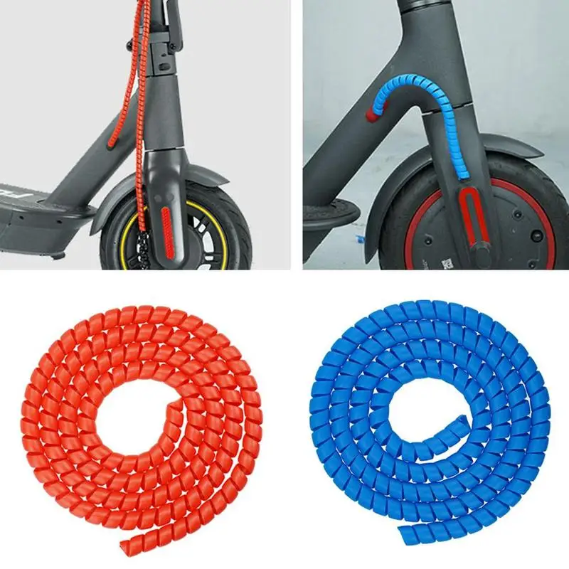 

Cable Winder Protector Line Organizer For Xiaomi M365 Pipe Protection Spiral Wrap Scootor E-bike Winding Cable Wire Protector