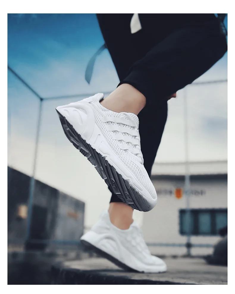 New Style Summer Students Casual Running Athletic Shoes Men's Versitile Fashion Extra High Trendy Shoes Mesh Breathable MEN